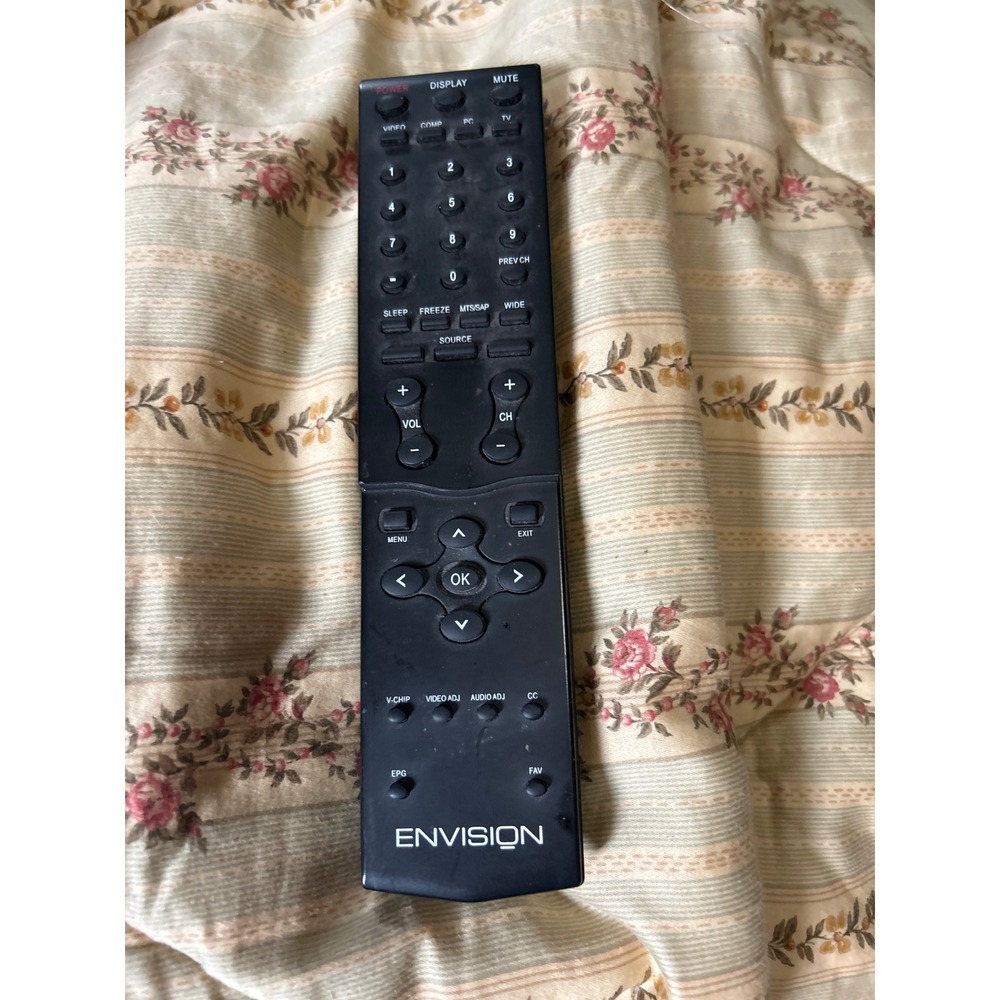 Envision LCD TV Remote Control 98TR7BD-INE-ENF Black Replacement Controller
